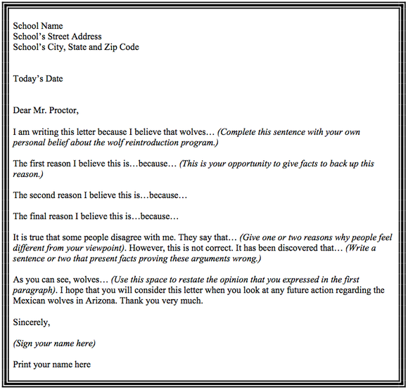 persuasive letter writing examples